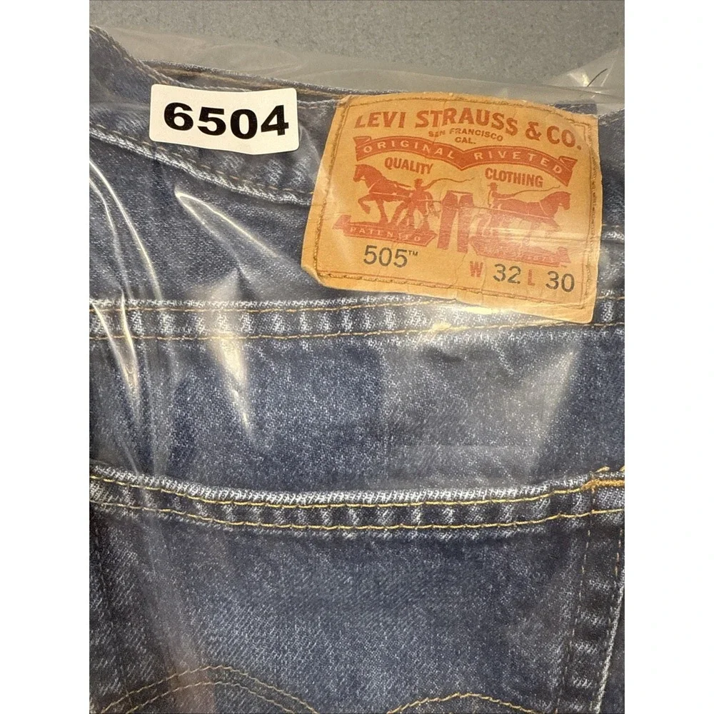JEANS Levi Strauss Co 505 Mens W32 L30 Dark Wash Straight‎ Leg
